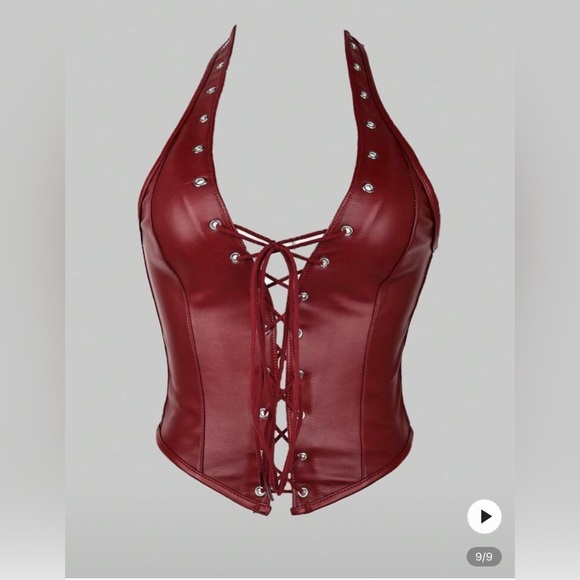 Red corset top - Picture 5 of 8